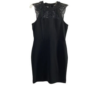 Express‎ Dress Womens Size 8 Black Lace Party Event Whimsigoth Coquette Romantic